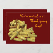 Corn Harvest Thanksgiving Kaart (Voorkant / Achterkant)