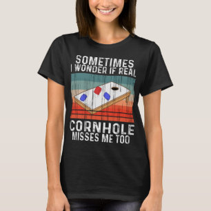 Corn Hole Throw Retro Cornhole Player T-shirt
