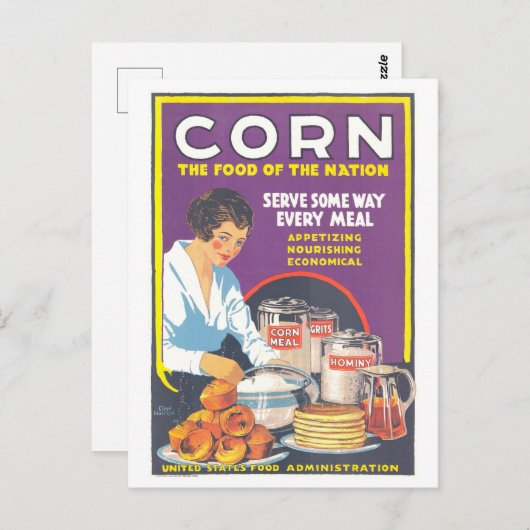 "Corn : La nourriture de la nation" Carte postale (Devant / Derrière)