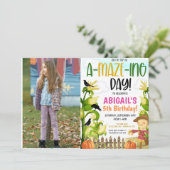 Corn Maze Invitation de fête d'anniversaire (Debout devant)