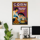 Corn - Nourriture Du Poster vintage De La Nation (Bureau à domicile)