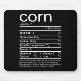 Corn Nutrition Facts Funny Food Thanksgiving Chris Muismat