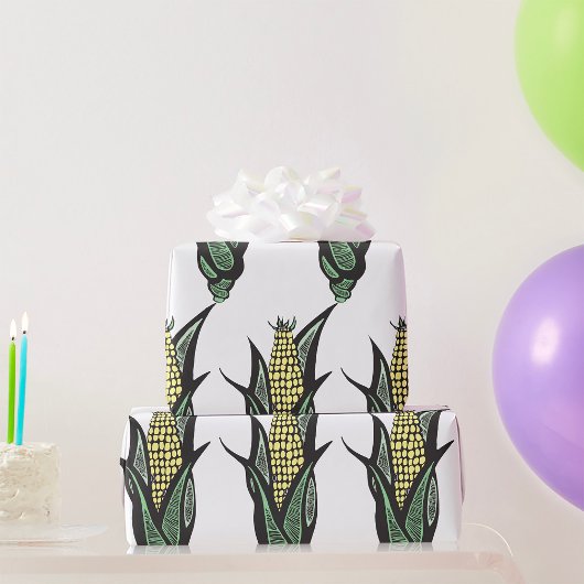 Corn on the Cob Rustic Farmhouse Vegetable Cadeaupapier