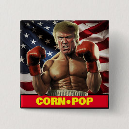 Corn Pop Trump - Biden's nachtmerrie Vierkante Button 5,1 Cm