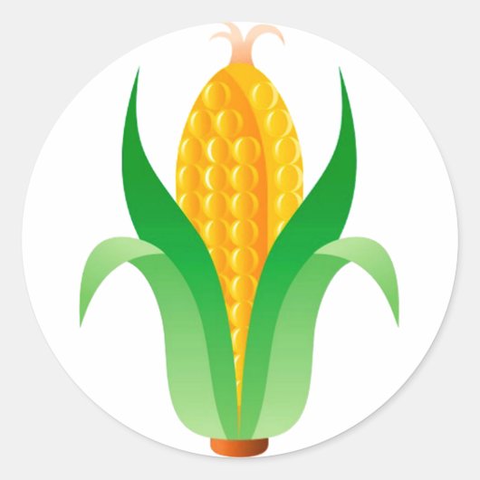 Corn Ronde Sticker (Voorkant)