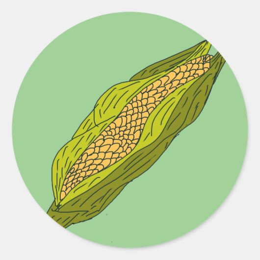 Corn Ronde Sticker (Voorkant)