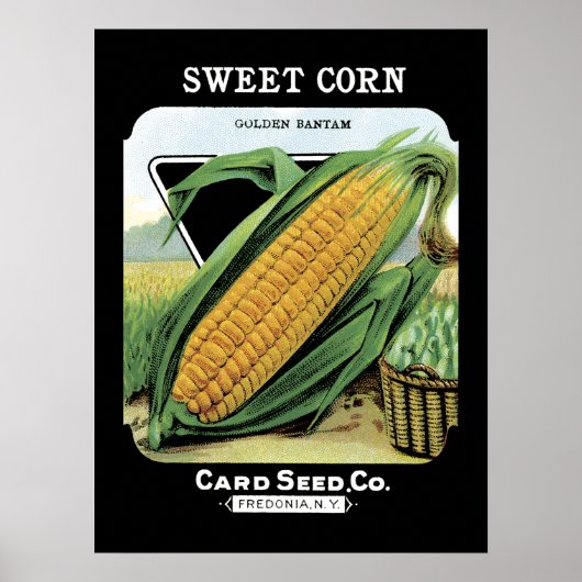 Corn Seed Packet Label Poster (Voorkant)