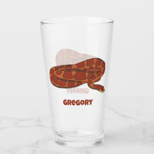 Corn Snake Oranje Red Realistic Personalized Glas