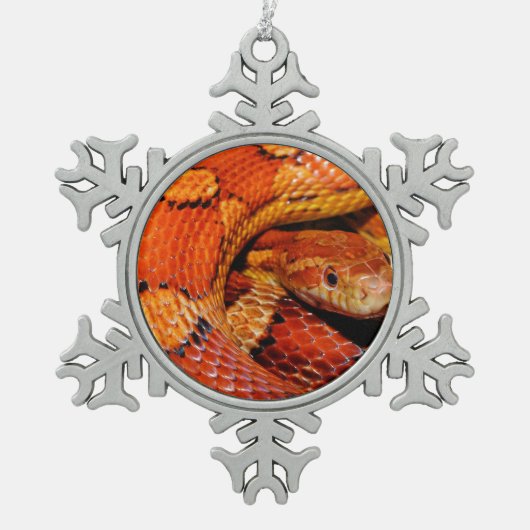 Corn Snake Tin Sneeuwvlok Ornament (Voorkant)