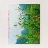 Corn Stalks Wisconsin.kerstgroeten Legpuzzel (Verticaal)