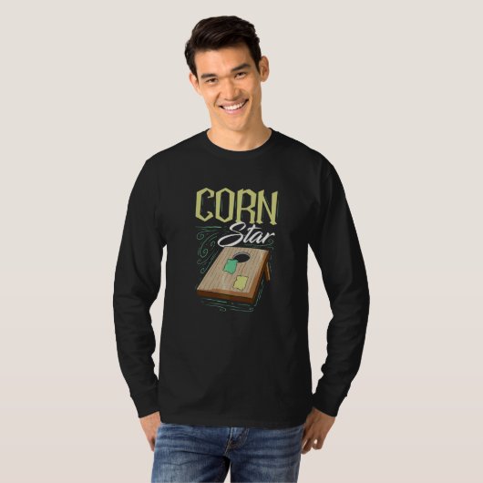 Corn Star Cornhole Player T-shirt (Voorkant volledig)