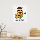 Corn try Singer Funny Corn Pun Poster (Keuken)