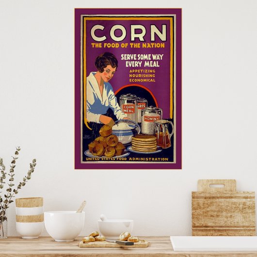 Corn~ Wereldoorlog 1 Poster (Keuken)