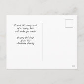 Corn Wishbone & Turkije Thanksgiving Feestdagenkaart (Achterkant)