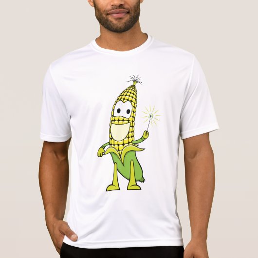 Corn Wizard Character with Magic Wand T-shirt (Voorkant)