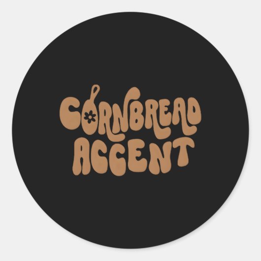 Cornbread-accent Ronde Sticker (Voorkant)