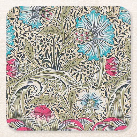 Corncockle, William Morris Vierkante Kartonnen Onderzetter (Voorkant)
