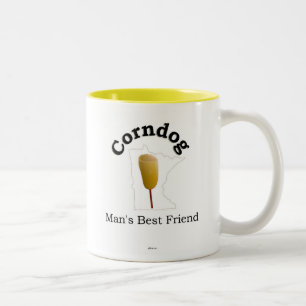 Corndog: Beste vriend van man (Minnesota) Tweekleurige Koffiemok