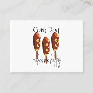 Corndog maakt me blij fastfood visitekaartje