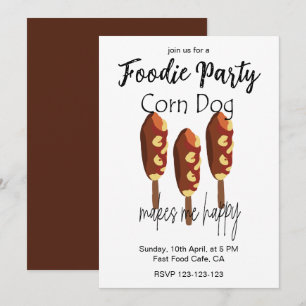 Corndog maakt me blij Foodie Party Kaart