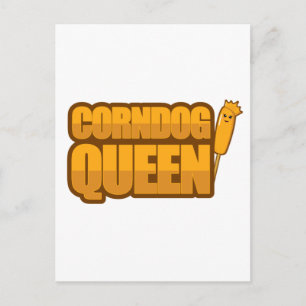 Corndog Queen Corn hondenliefhebber Gift Briefkaart