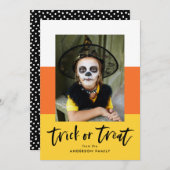 Corne à bonbons | Tricoter ou traiter le Carte pho (Devant / Derrière)