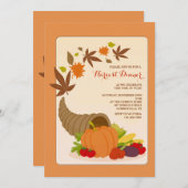 Corne de Plenty Invitation (Devant / Derrière)