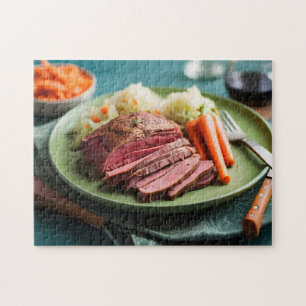 Corned beef kool en wortelen legpuzzel