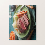 Corned beef kool en wortelen legpuzzel (Verticaal)