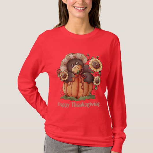 Corneille citrouille de Thanksgiving T-shirt femme (Devant)