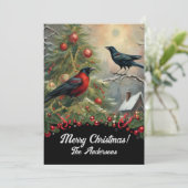 Corneille de Noël 5, Joyeux Noël ! Carte de Noël (Debout devant)