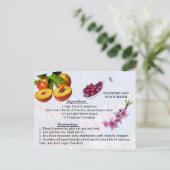 Corneille et pêche - Carte postale Recette (Debout devant)