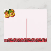 Corneille et pêche - Carte postale Recette (Dos)