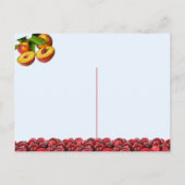 Corneille et pêche - Carte postale Recette (Dos)