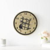 Corneille noire et clôture - Horloge ronde (Maison)