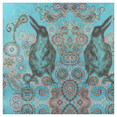 corneille sur le tissu bleu (fermé)