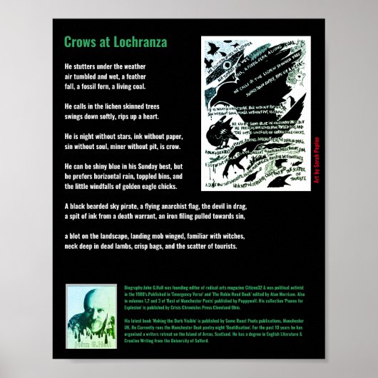 Corneilles à Lochranza poem/John G.Hall Poster (Devant)
