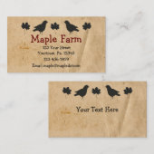 Corneilles Et Carte de visite Feuille De L'Érable (Devant / Derrière)