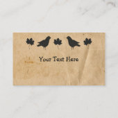 Corneilles Et Carte de visite Feuille De L'Érable (Dos)