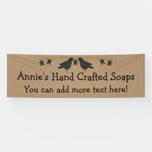 Corneilles et étoiles 2,5' x 8' bannière faite sur