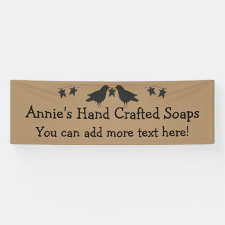 Corneilles et étoiles 2,5' x 8' bannière faite sur