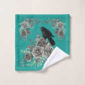 Corneilles Roses turquoises (Gant de toilette)