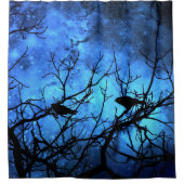 Corneilles tentées Meurtre-Ciel bleu Douche rideau (Devant)