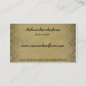 Corneilles, tournesols et moutons Carte de visite  (Dos)