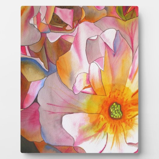 Cornelia pastel roze roze roze waterverf kunst fotoplaat (Voorkant)