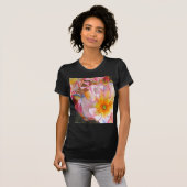 Cornelia pastel roze roze roze waterverf kunst t-shirt (Voorkant volledig)