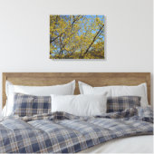 Cornelian Cherry Dogwood en Blue Sky Floral Canvas Afdruk (Insitu (Slaapkamer))