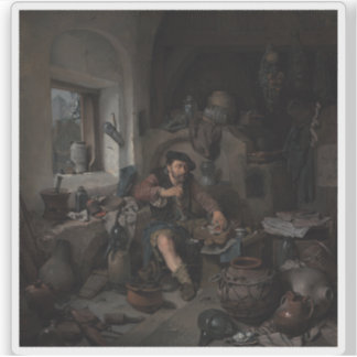 Cornelis Bega - De alchemist Sticker