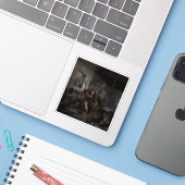 Cornelis Bega - De alchemist Sticker (Laptop met iPhone)