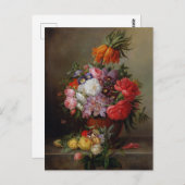 Cornelis Johannes van Hulsteijn Vase met Flowers Briefkaart (Voorkant / Achterkant)